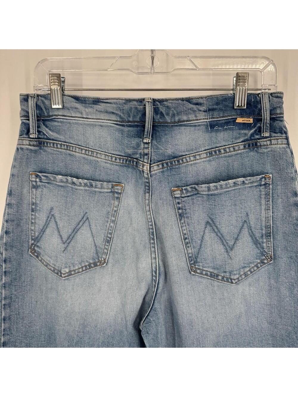 Mother jeans 29 blue half pipe ankle fray barrel wide leg baggy loose i confess - Picture 7 of 8